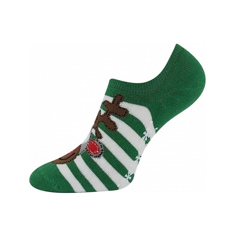CUPID ABS celofroté vánoční protiskluzové ponožky Lonka zelená 35-38