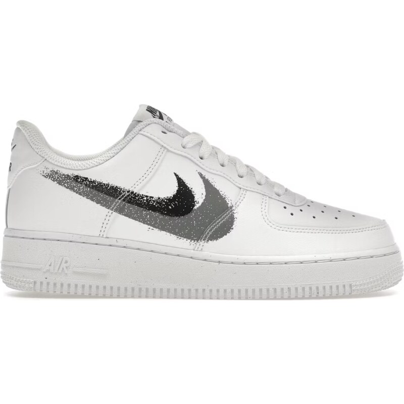 Nike Air Force 1 Low '07 Spray Paint Swoosh White Black Grey