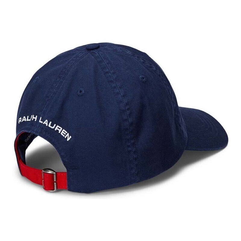 Dětská bavlněná kšiltovka Polo Ralph Lauren tmavomodrá barva, s aplikací