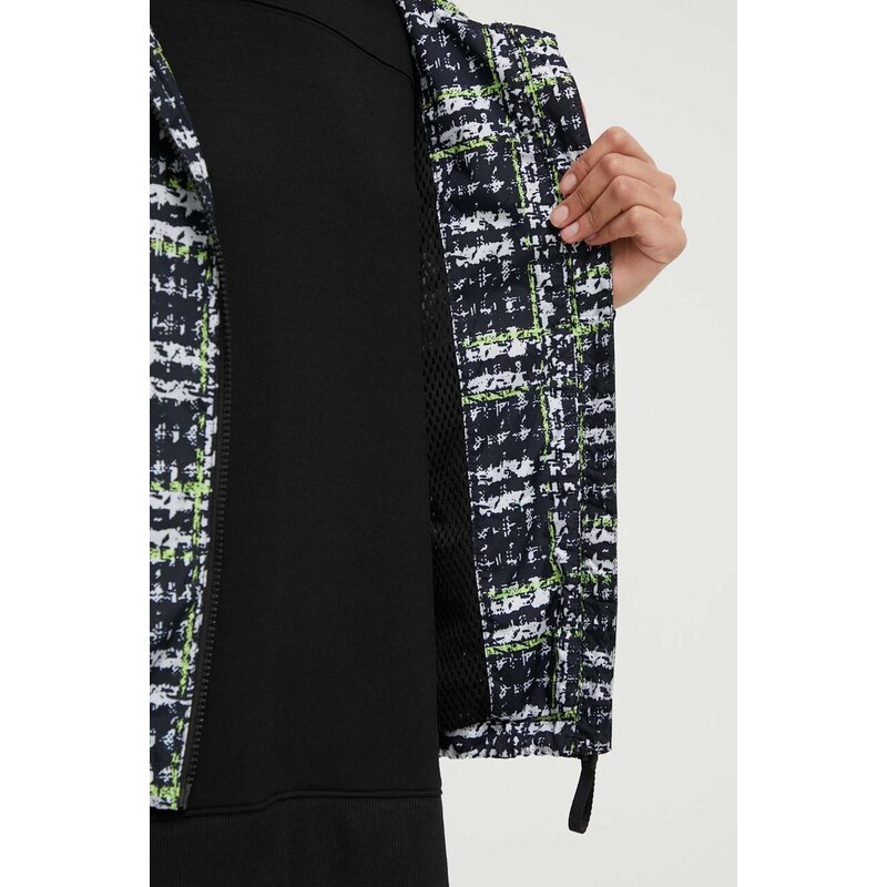 Bunda Dkny dámská, černá barva, přechodná, oversize, DP3J9349