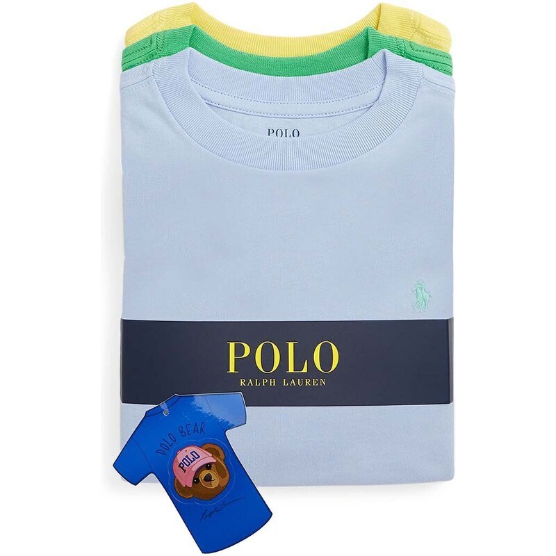 Dětské tričko Polo Ralph Lauren 3-pack s aplikací