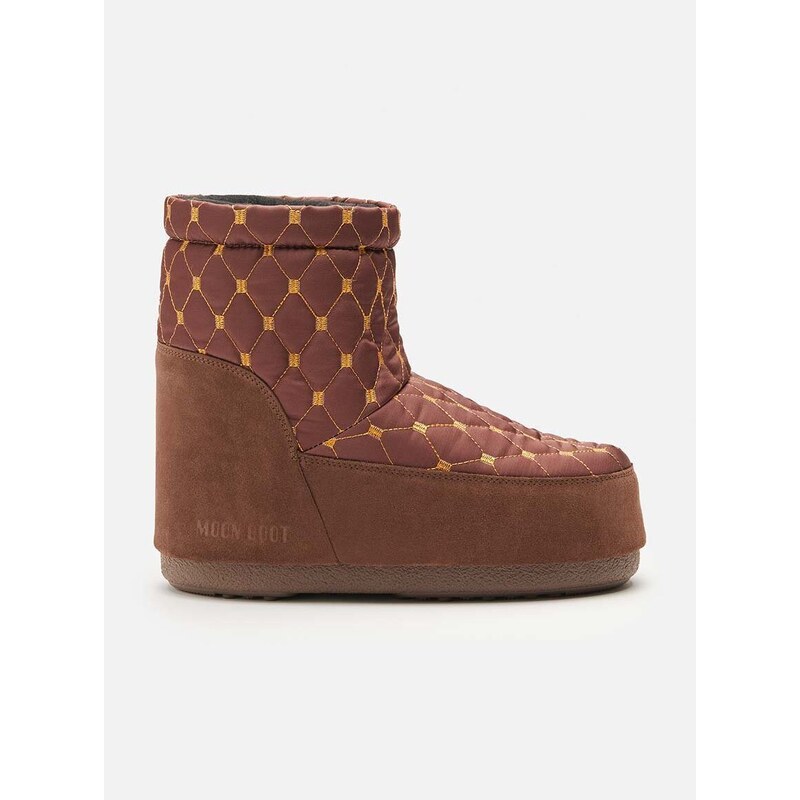 Sněhule Moon Boot Icon Low Nolace Quilted hnědá barva, 14094800.002
