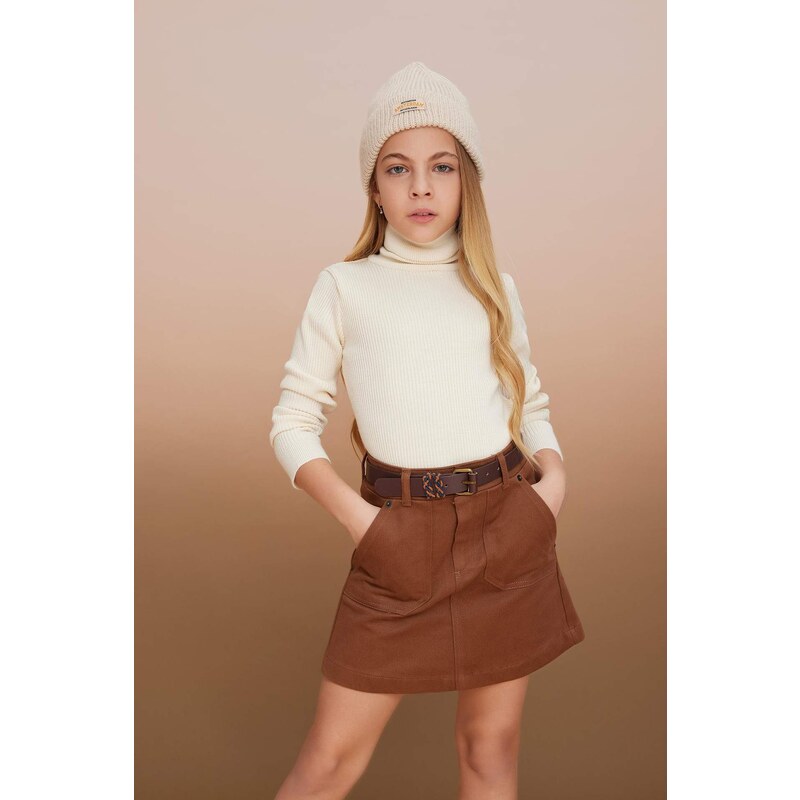 DEFACTO Girl Regular Fit Turtleneck Pullover