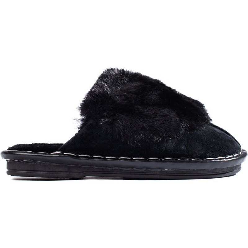 Women's black comfortable Shelvt slippers