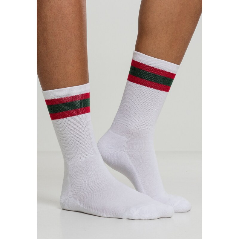 Urban Classics Accessoires Ponožky Stripy Sport 2-Pack bílá/ervená/zelená