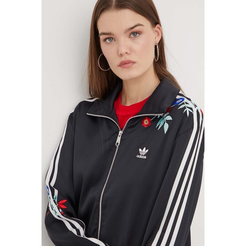 Mikina adidas Originals dámská, černá barva, s aplikací, IT5376