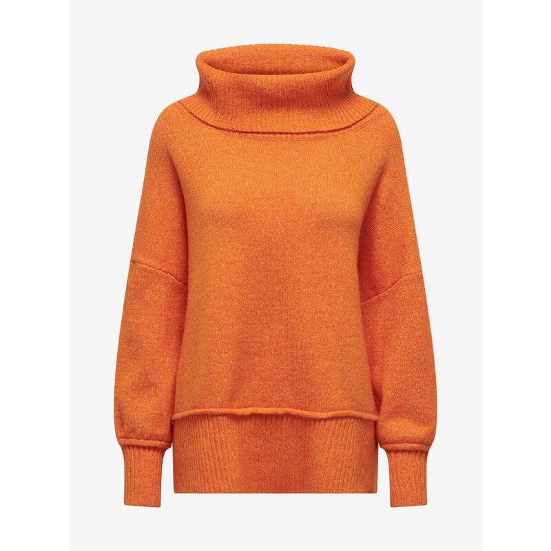 Oranžový dámský oversize svetr ONLY Hazel - Dámské