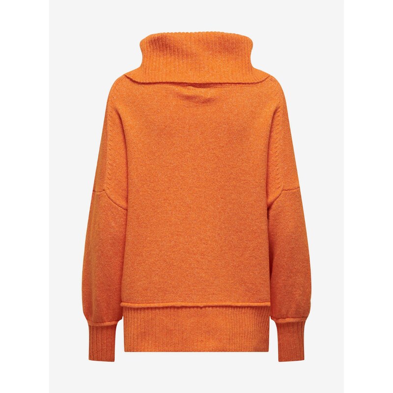 Oranžový dámský oversize svetr ONLY Hazel - Dámské