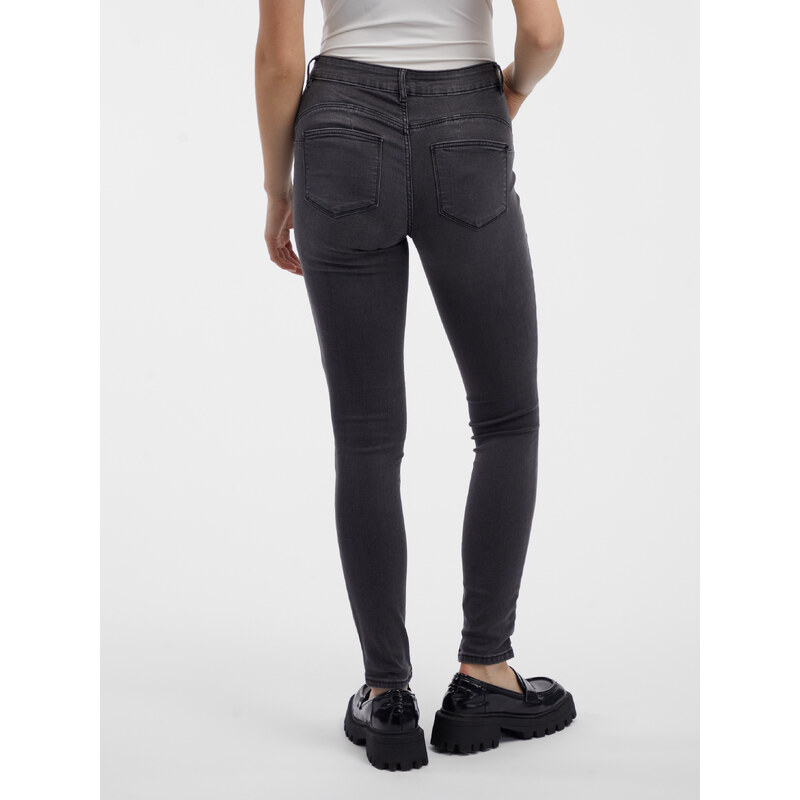 Orsay Šedé dámské skinny fit džíny - Dámské