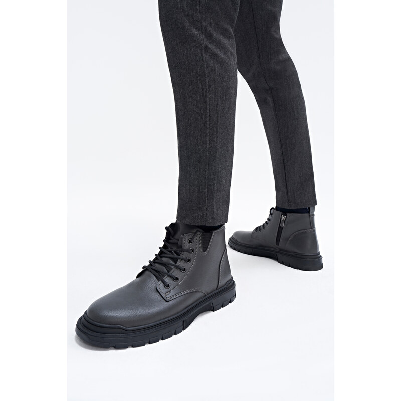 Yaya by Hotiç Anthracite Men's Boots & Booties