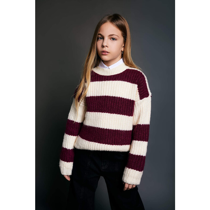 DEFACTO Girl Regular Fit Crew Neck Pullover