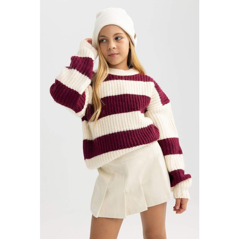 DEFACTO Girl Regular Fit Crew Neck Pullover