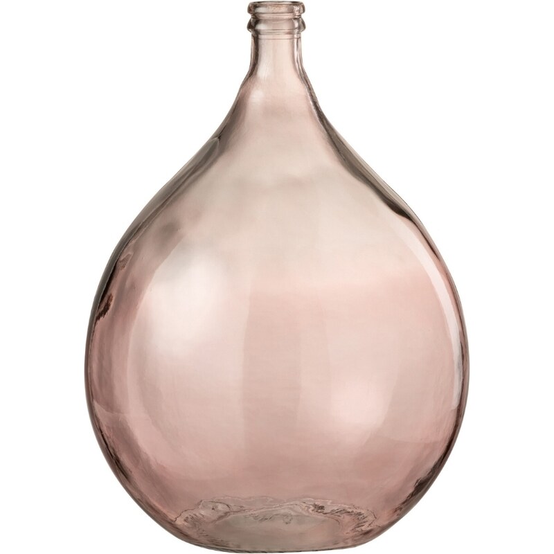Růžová skleněná váza J-Line Feen 56 cm
