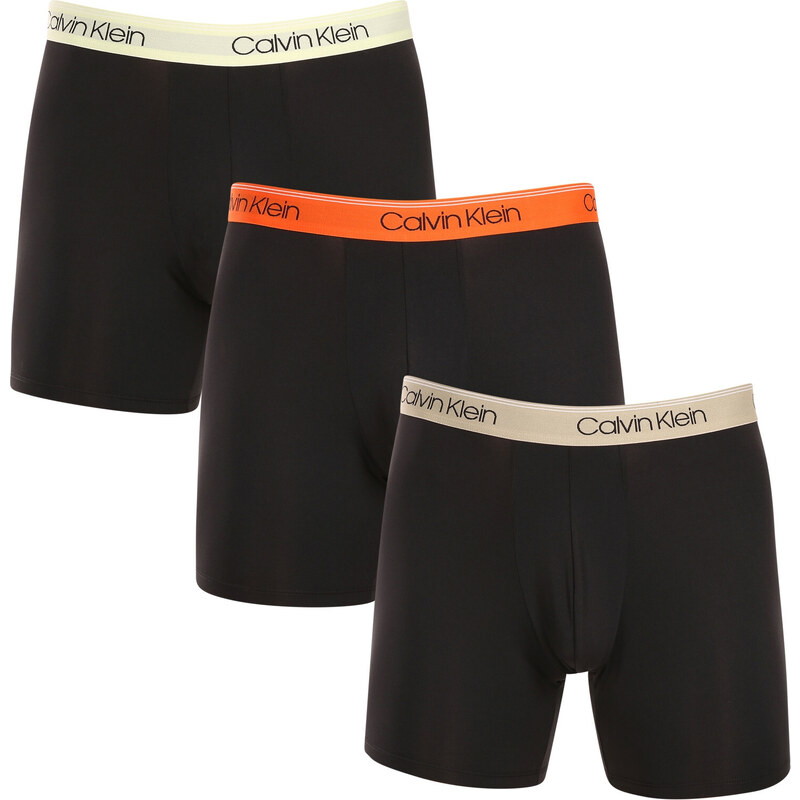 3PACK pánské boxerky Calvin Klein černé (NB2570A-GTK)