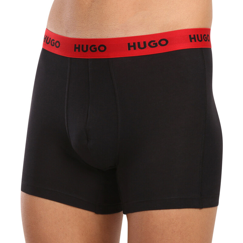 3PACK pánské boxerky HUGO černé (50503079 010)