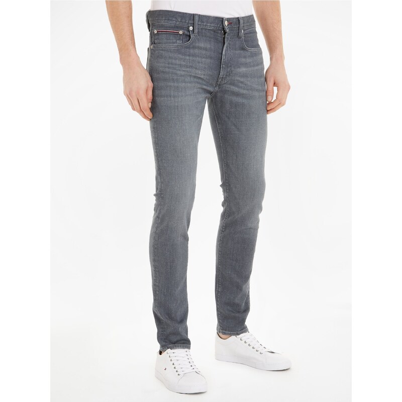 Šedé pánské slim fit džíny Tommy Hilfiger Chester - Pánské