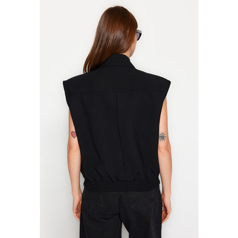 Trendyol Black Regular Woven Vest