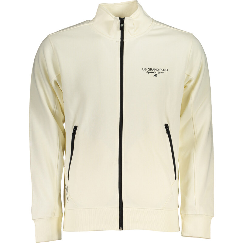 U.S. GRAND US GRAND POLO MENS WHITE ZIP SWEATSHIRT