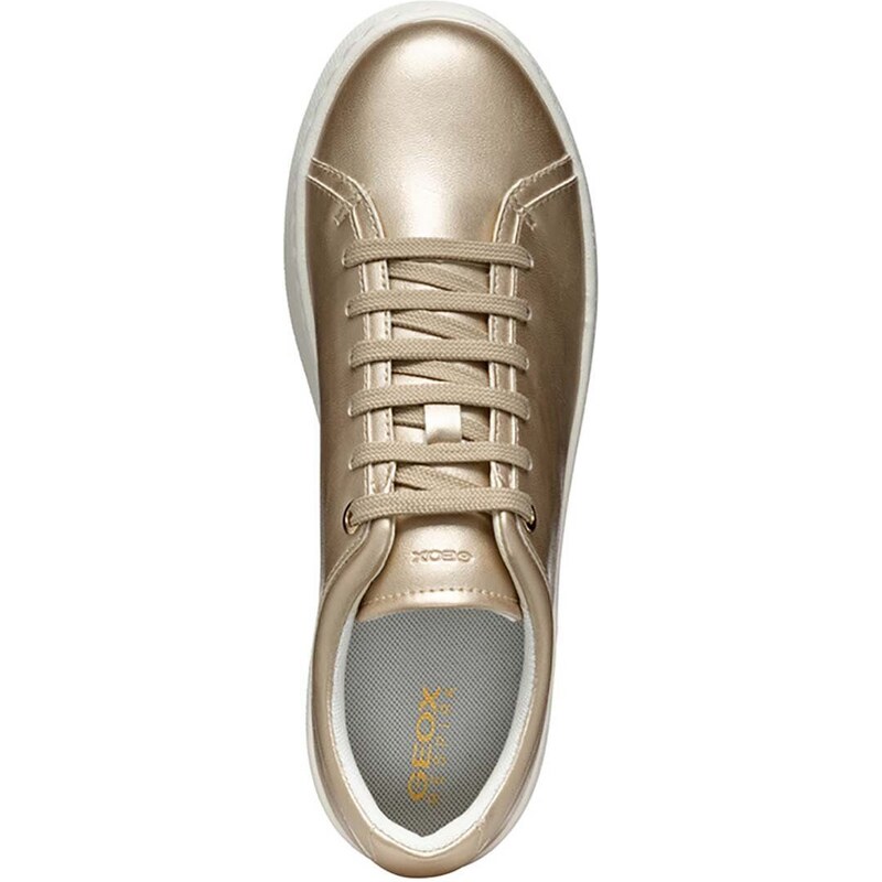Kožené sneakers boty Geox D SKYELY zlatá barva, D36QXA 000NF C2012