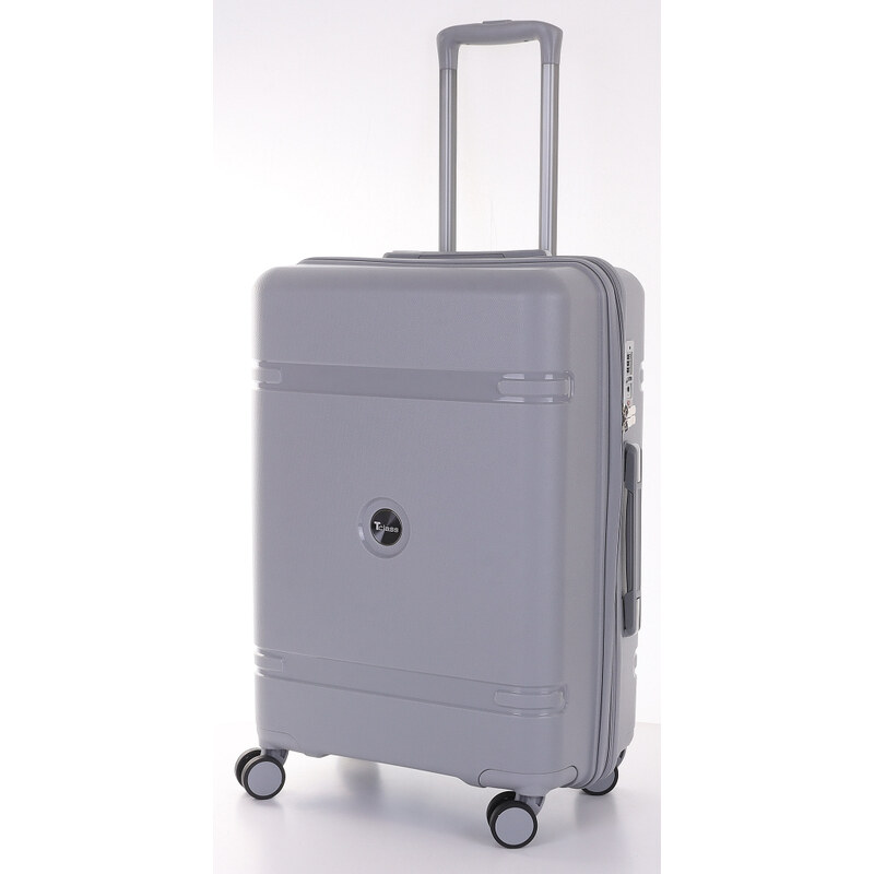 Cestovní kufr T-class 2213, stříbrná, L, 60 l