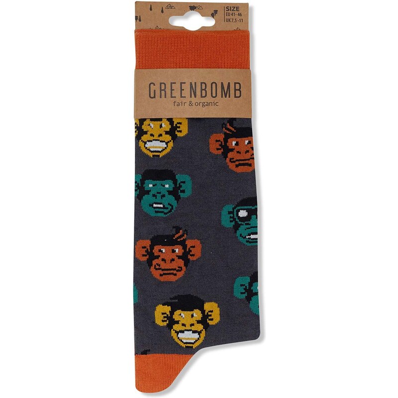 Greenbomb Monkey - ponožky dámské ze směsi bio bavlny