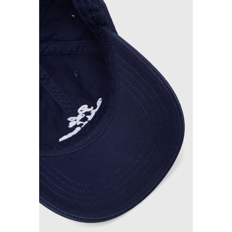 Bavlněná baseballová čepice Polo Ralph Lauren tmavomodrá barva, s potiskem