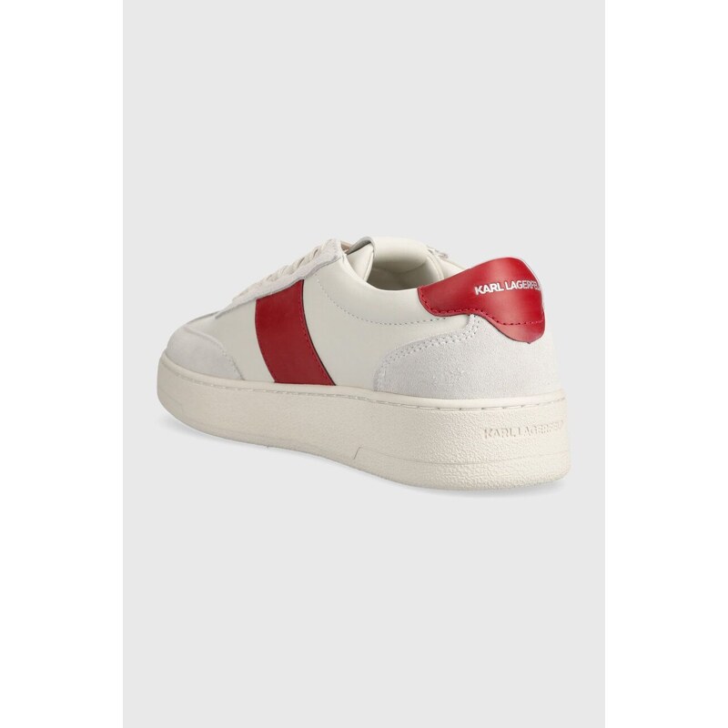 Kožené sneakers boty Karl Lagerfeld KOURT III bílá barva, KL51524