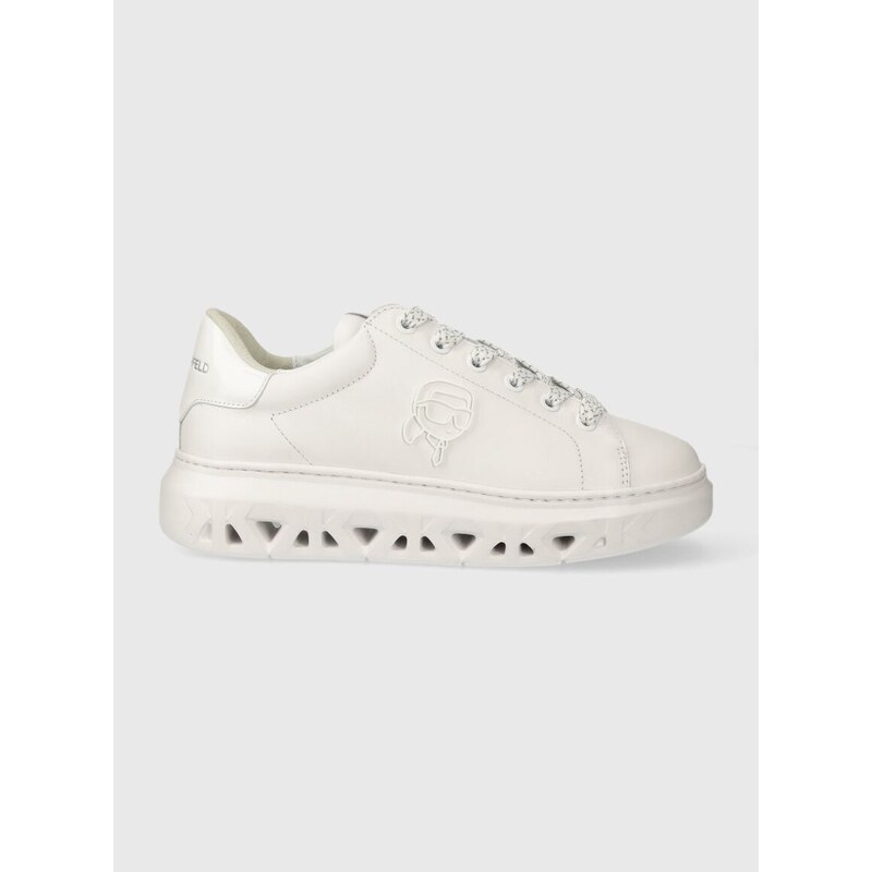 Kožené sneakers boty Karl Lagerfeld KAPRI KITE bílá barva, KL64530N