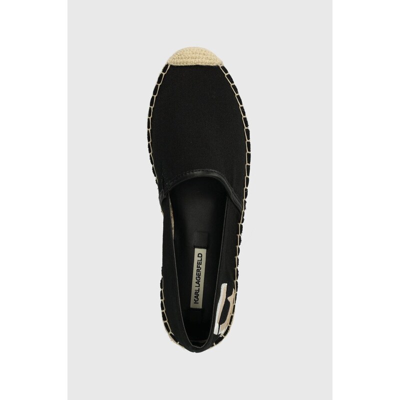 Espadrilky Karl Lagerfeld KAMINI černá barva, KL80111N