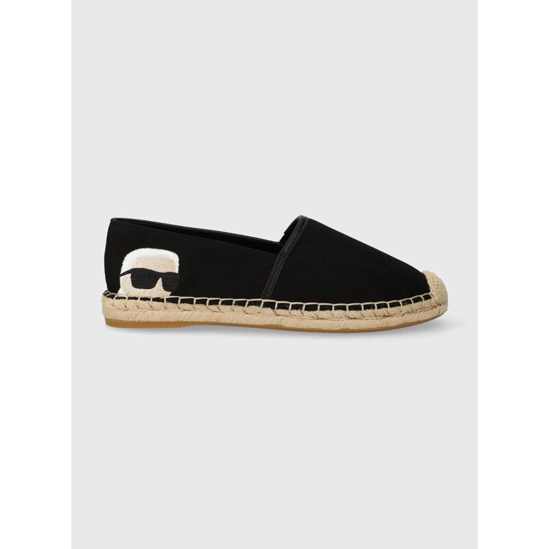 Espadrilky Karl Lagerfeld KAMINI černá barva, KL80111N