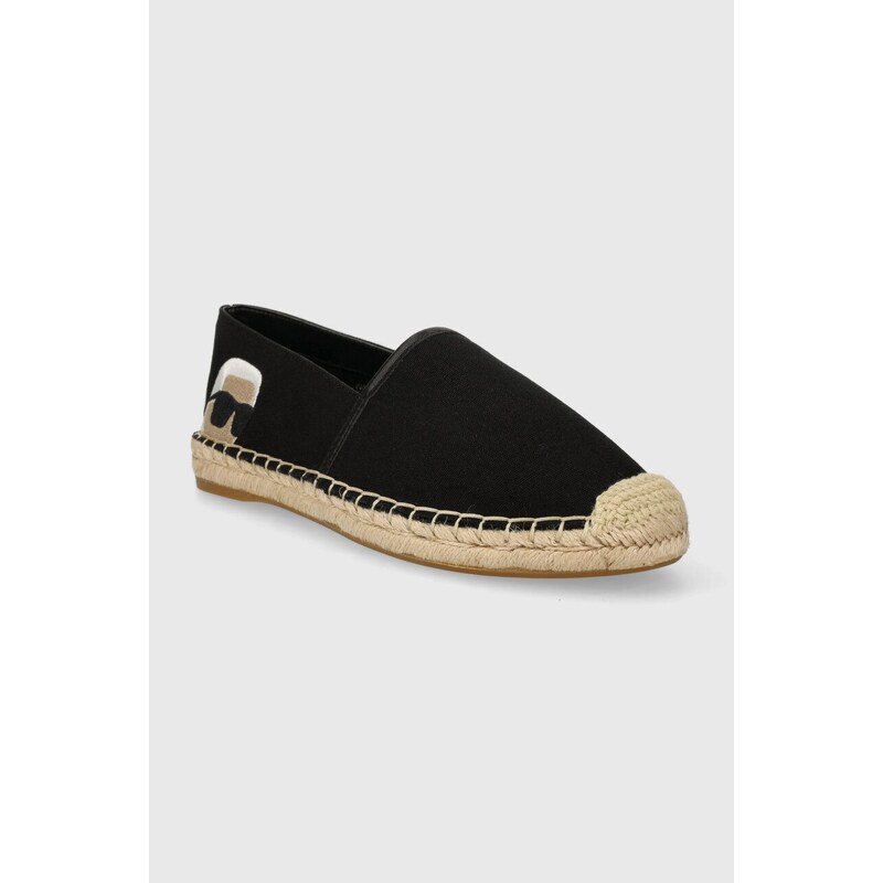 Espadrilky Karl Lagerfeld KAMINI černá barva, KL80111N