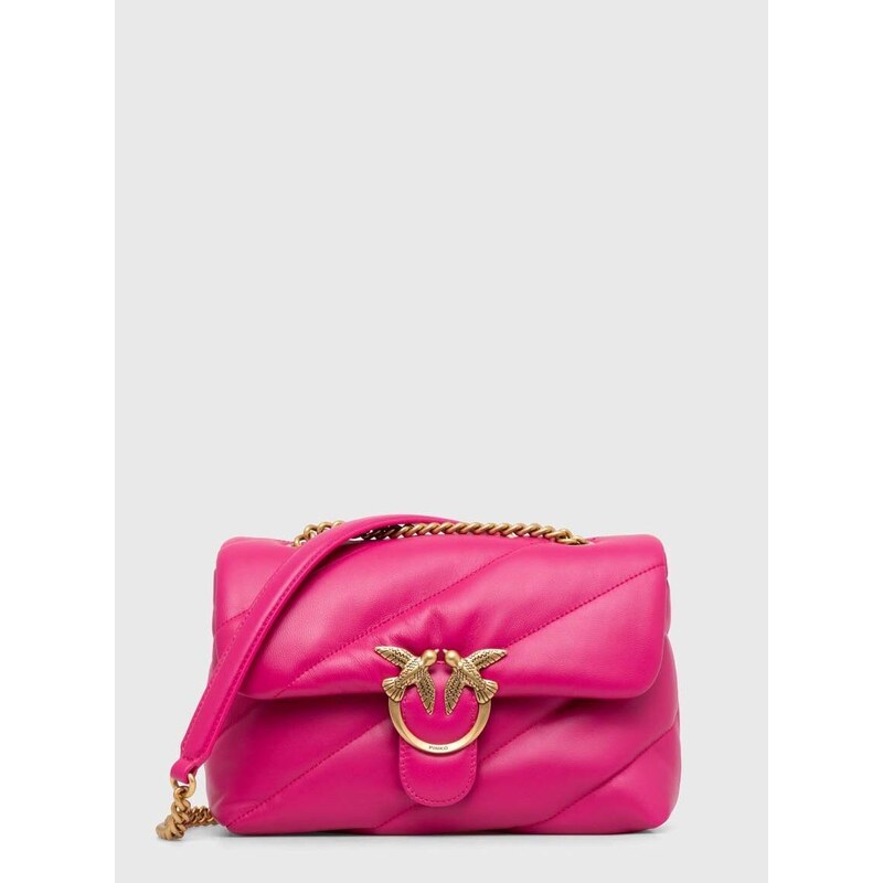 Kožená kabelka Pinko růžová barva, 100038.A0F2