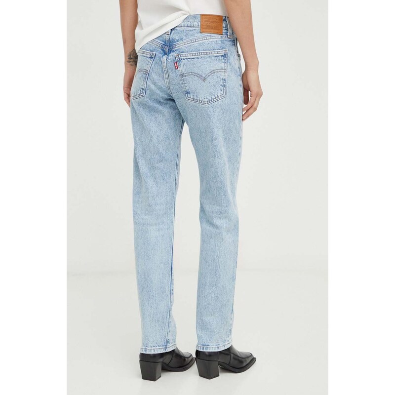 Džíny Levi's MIDDY STRAIGHT dámské, medium waist