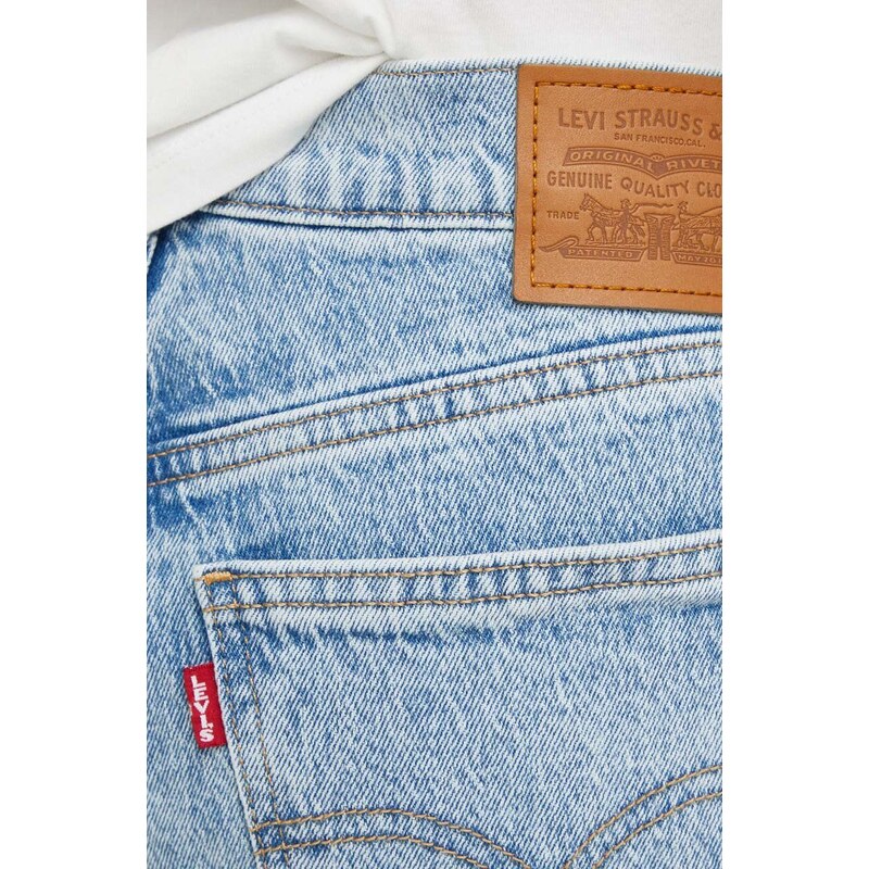 Džíny Levi's MIDDY STRAIGHT dámské, medium waist