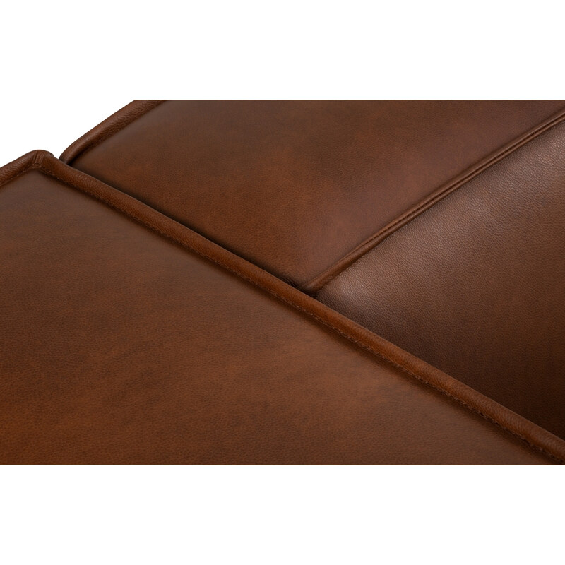 Koňakově hnědá kožená dvoumístná pohovka Windsor & Co Madame 211 cm