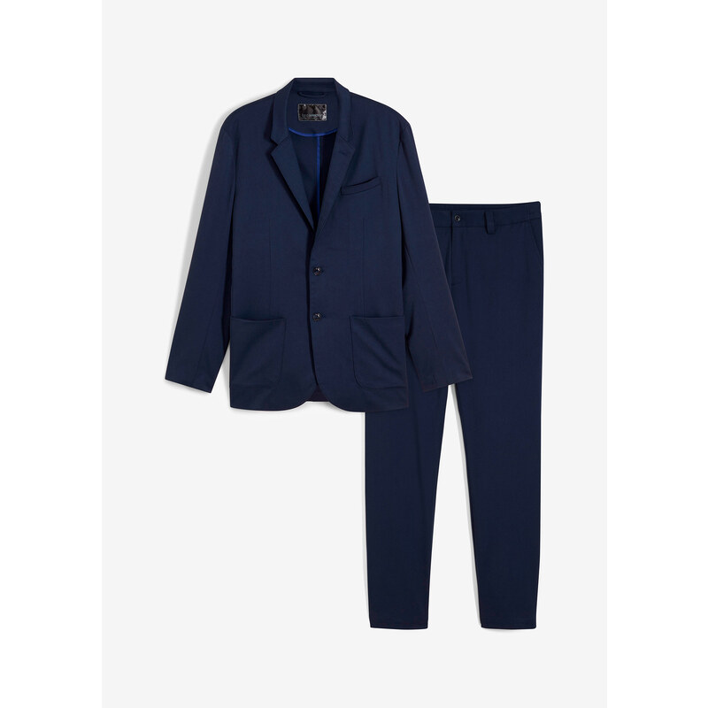 bonprix Oblek (2dílný): sako a kalhoty Modrá