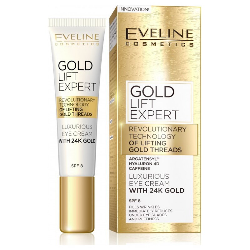 EVELINE COSMETICS - GOLD LIFT EXPERT - Vypínací krém na vrásky kolem očí a rtů s 24K zlatem 15 ml