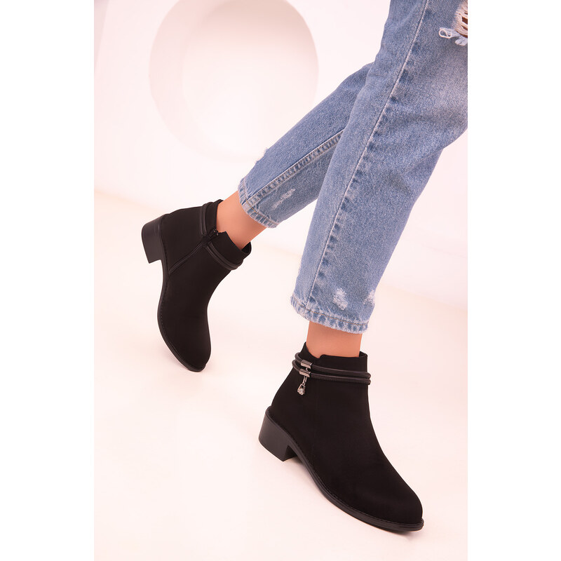 Soho Black Suede Women's Boots & Booties 18406