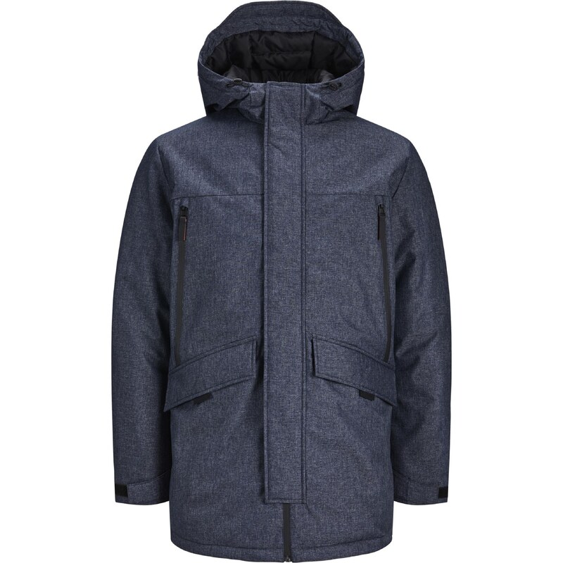 JACK & JONES Zimní parka JCOBlack modrá džínovina