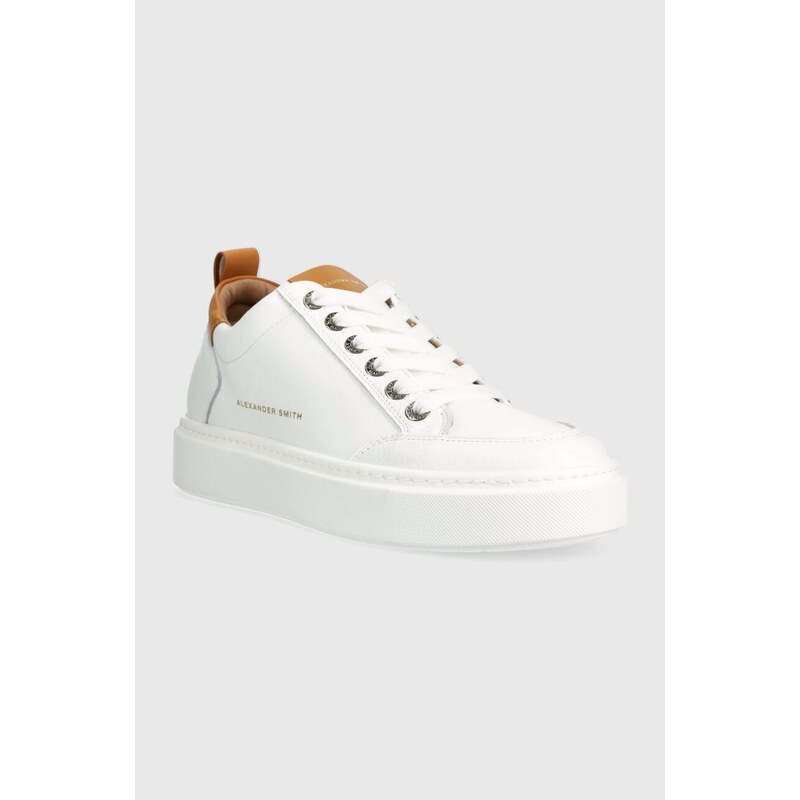 Kožené sneakers boty Alexander Smith Bond bílá barva, ASAZBDM3301WCN