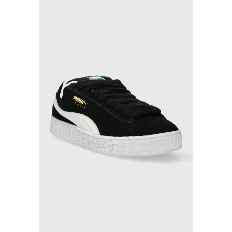 Kožené sneakers boty Puma Suede XL černá barva, 395205