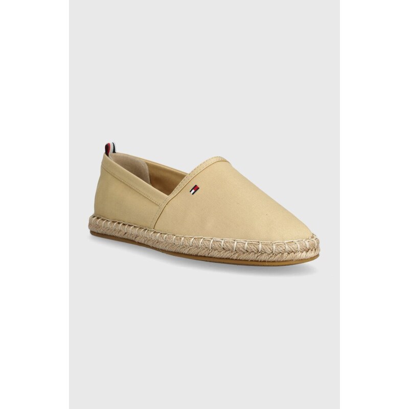 Espadrilky Tommy Hilfiger BASIC TOMMY FLAT ESPADRILLE béžová barva, FW0FW06497