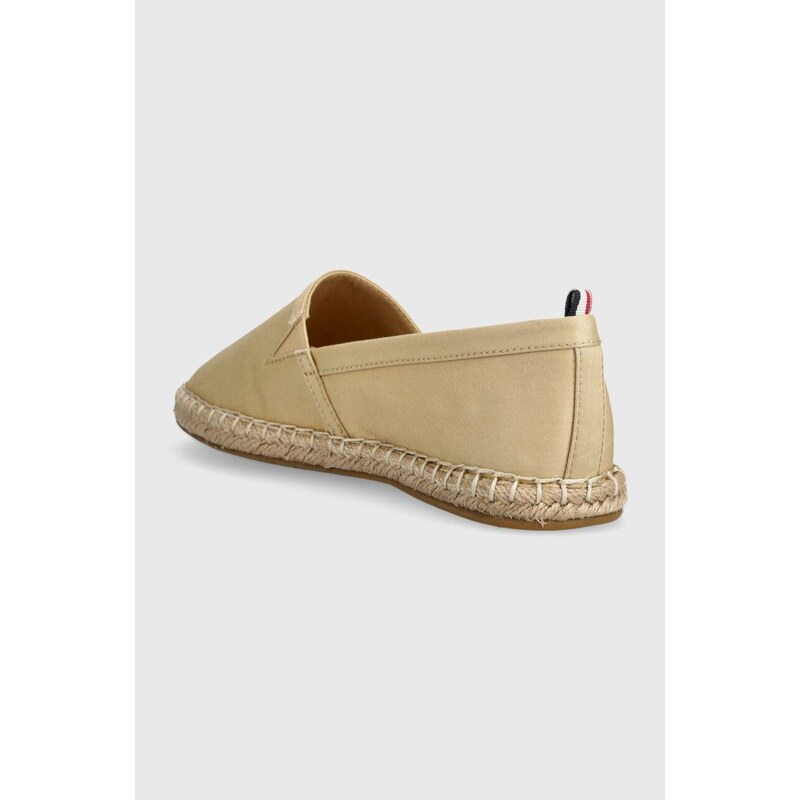 Espadrilky Tommy Hilfiger BASIC TOMMY FLAT ESPADRILLE béžová barva, FW0FW06497