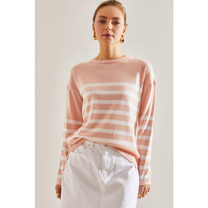 Bianco Lucci Women's Striped Sweater