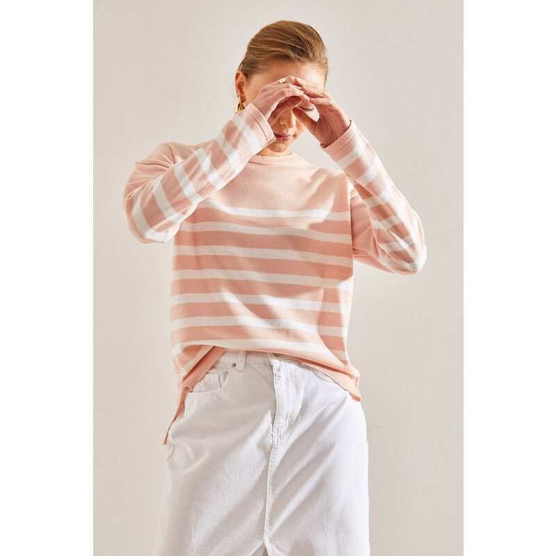 Bianco Lucci Women's Striped Sweater