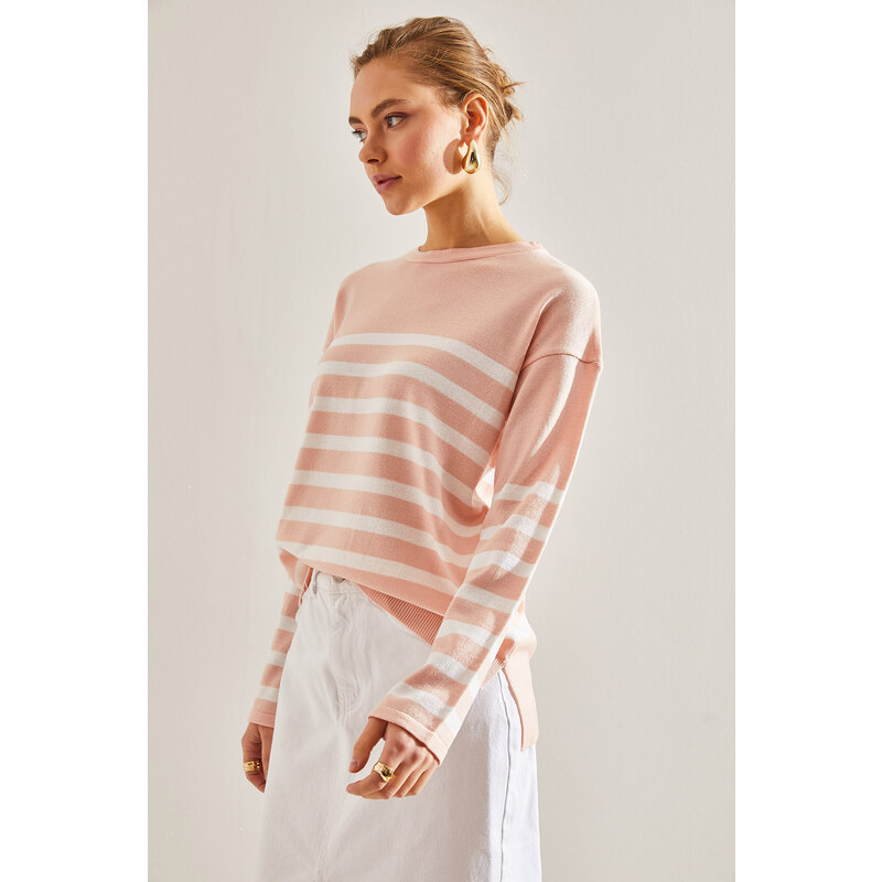 Bianco Lucci Women's Striped Sweater