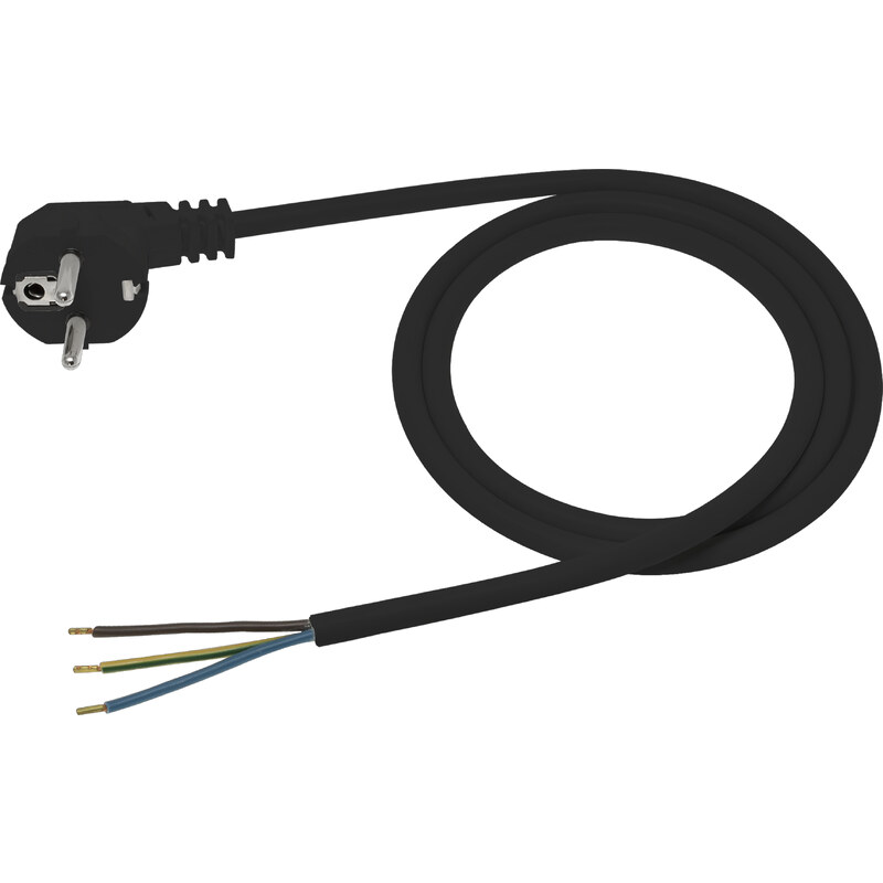 BERGE Napájecí kabel černý 1,5m 3x1 OMY