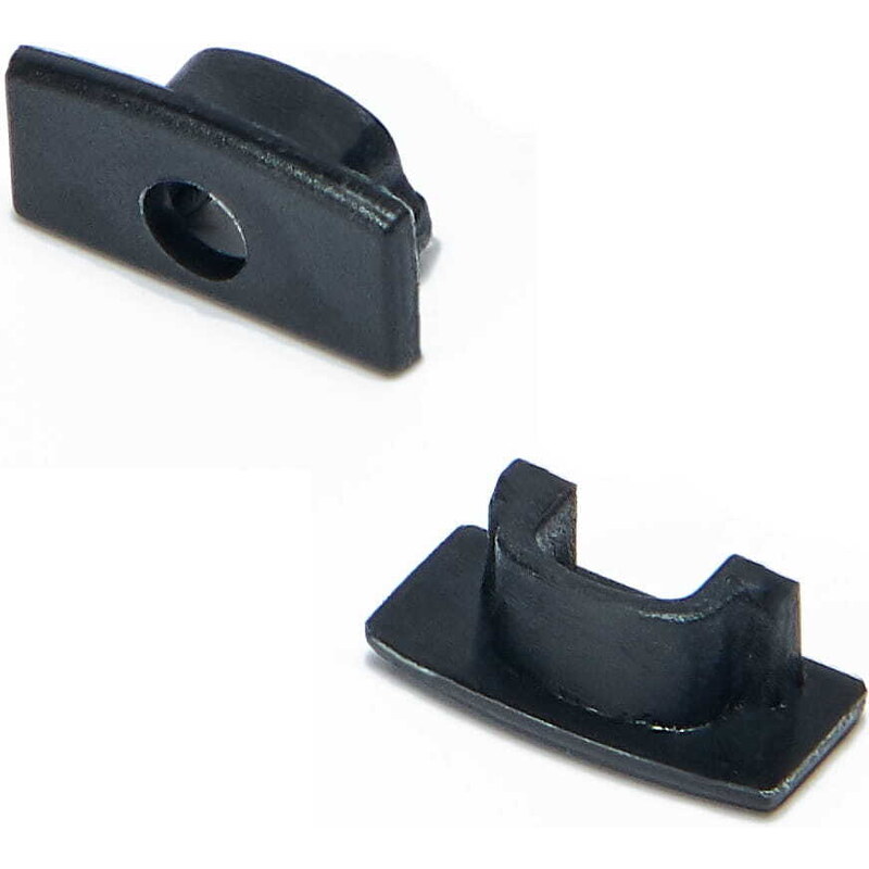 BERGE Plochý profil BRG-24 pro LED pásky, černý, 1m + černé stínidlo + rukojeť + koncovky