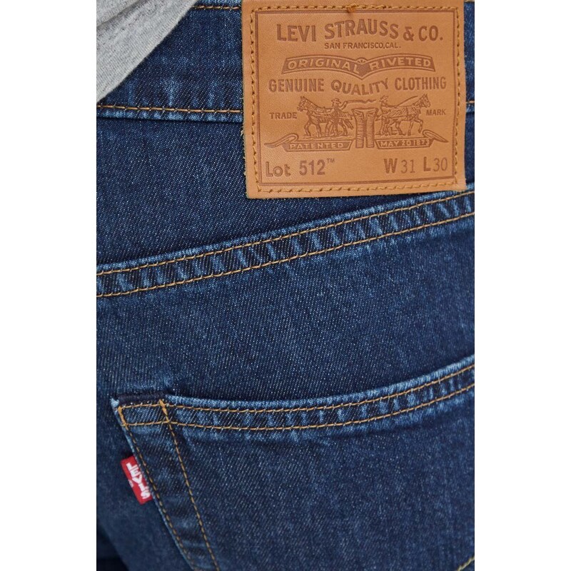 Džíny Levi's 512 SLIM pánské, tmavomodrá barva