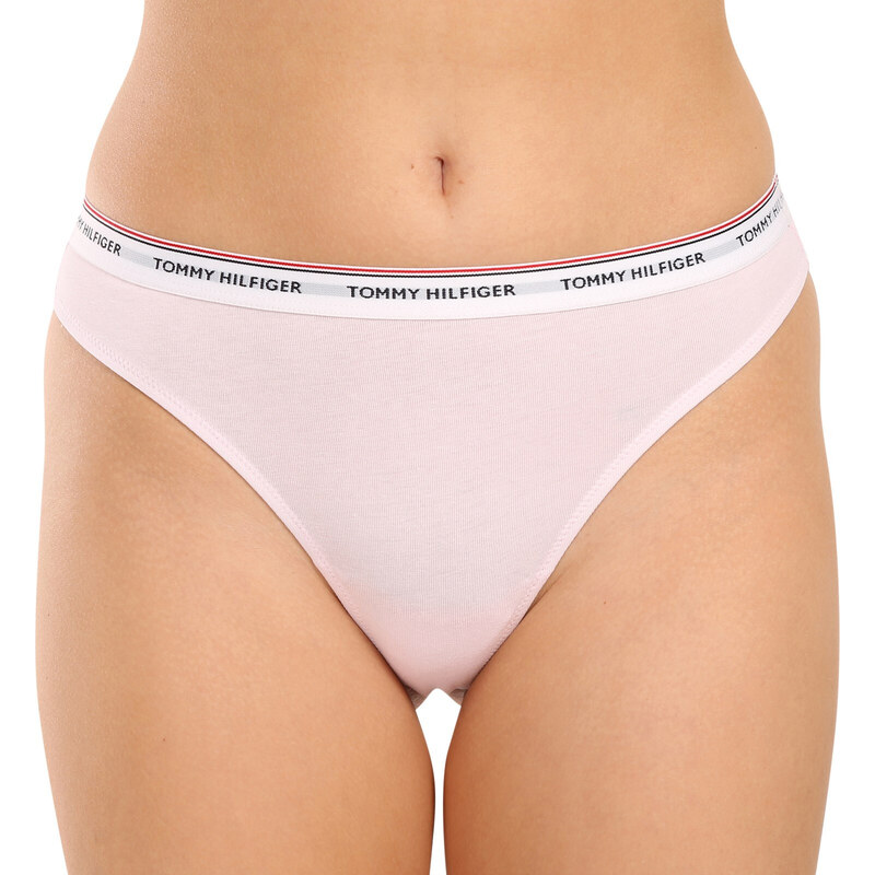 3PACK dámská tanga Tommy Hilfiger nadrozměr vícebarevná (UW0UW04894 0R6 ) 3